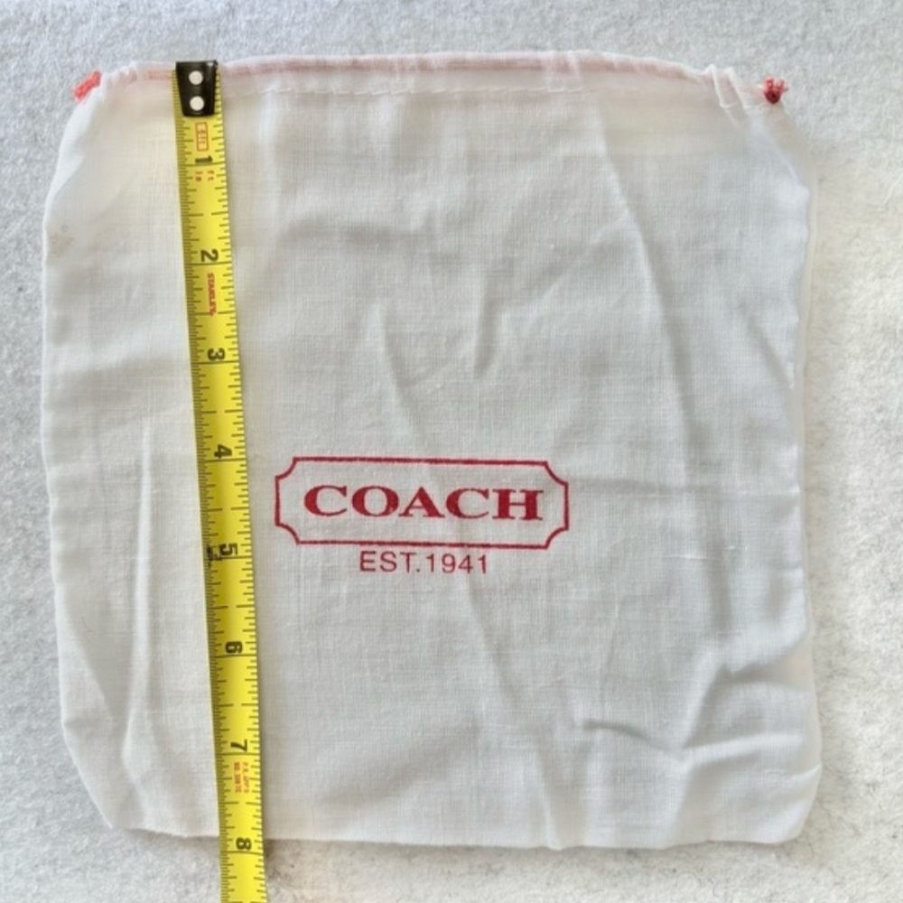 Coach Small White Drawstring Dust Bag NWOT - Picture 3 of 3